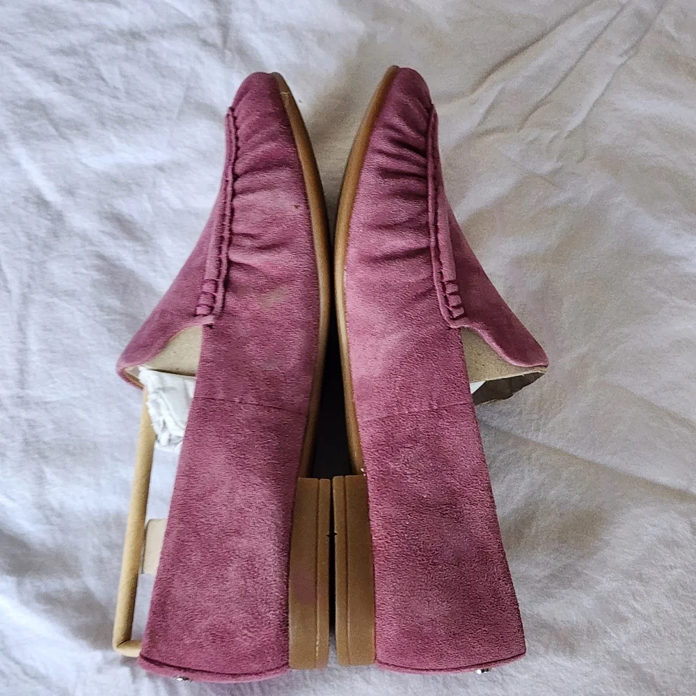 UGG slip-on pink purple suede flat loafer size 7 New - Picture 5 of 10